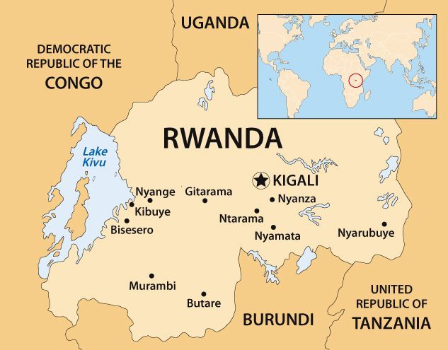 Map of Rwanda